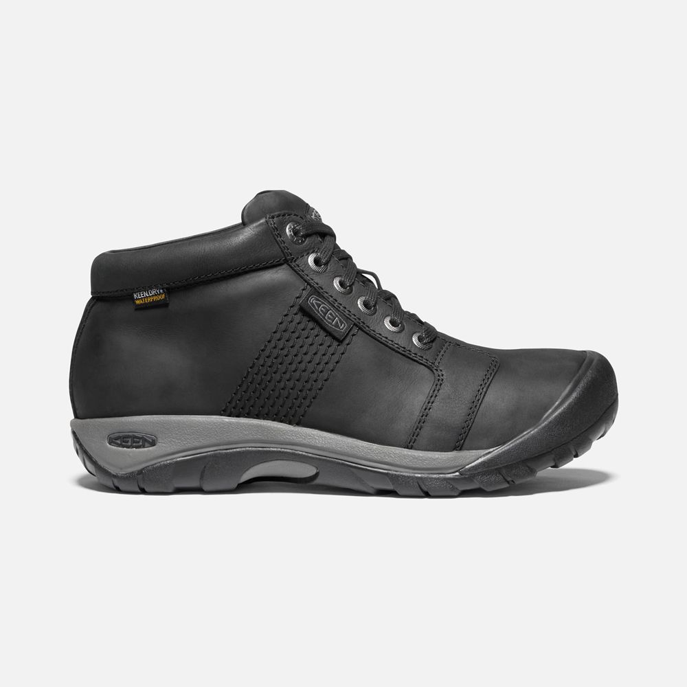 Keen Sneaker Bot Erkek Siyah - Austin Waterproof - Türkiye DZYL29016